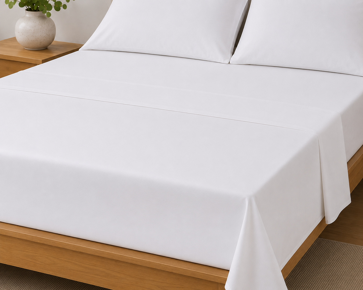 Serenity T144 polycotton Flat sheets