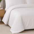 Serenity T400 100% Cotton Criss-cross Embroidery Duvet Cover Set